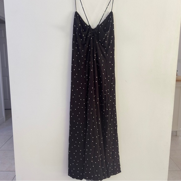 Free People  Polka Dot Wide Leg Jumpsuit Sz L - Picture 6 of 8